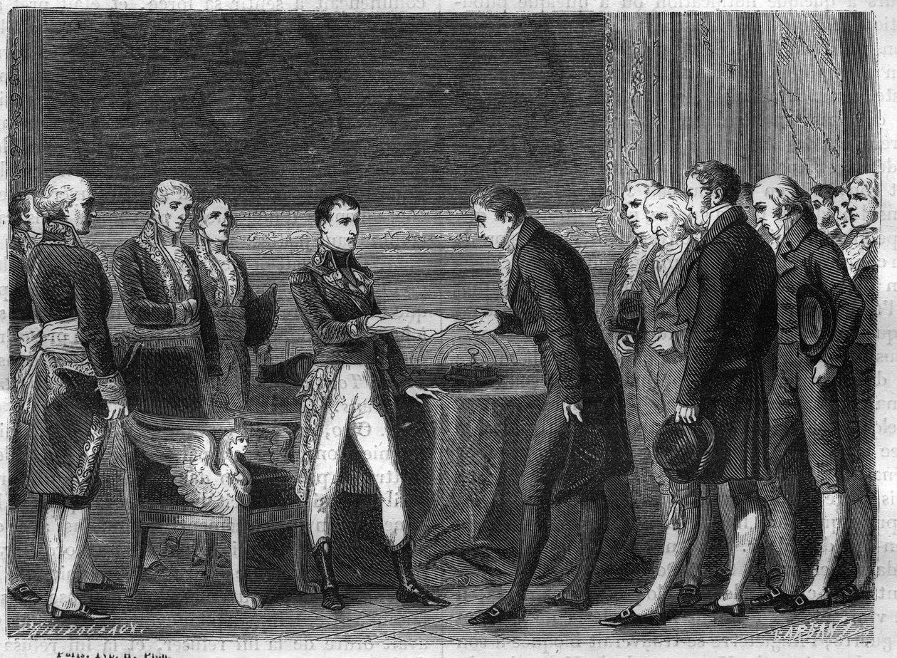 Allocuzione del Primo Console Bonaparte ai deputati svizzeri della Repubblica Elvetica consegnando loro l