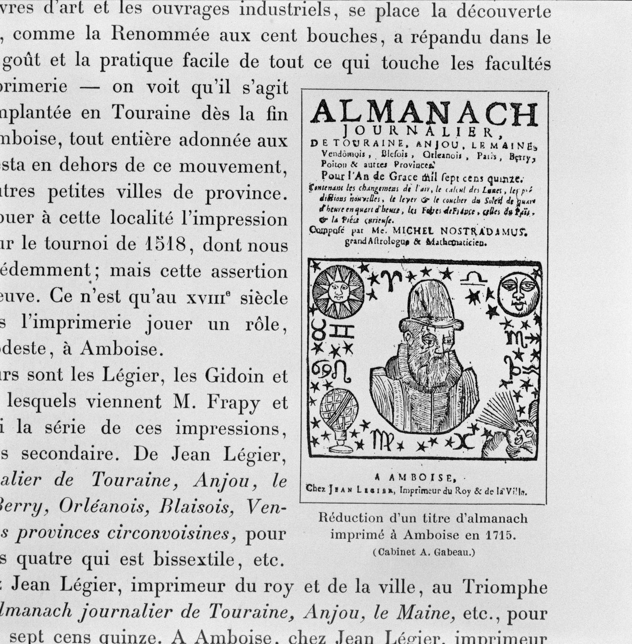 Almanacco realizzato da Michel de Nostradame (Nostradamus) (1503-66) 1715 da French School
