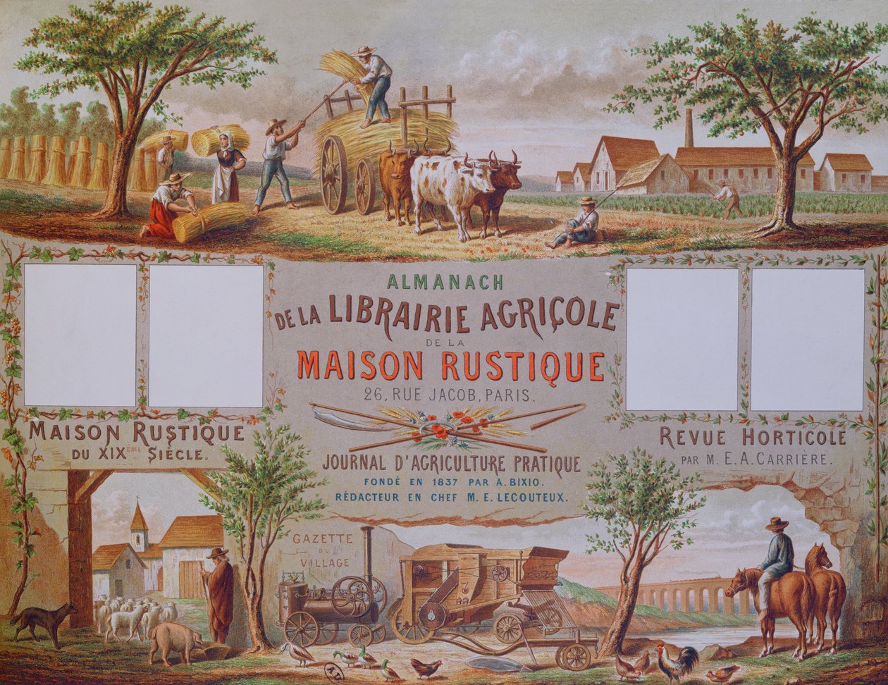 Almanacco della libreria agricola La Maison Rustique, c.1860 da French School