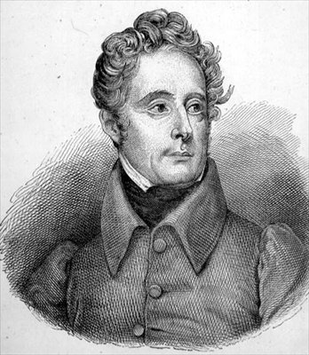 Alphonse Marie Louis Prat de Lamartine (1790-1869) (incisione) da French School