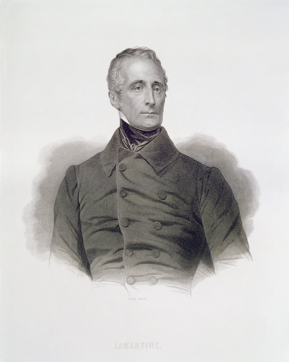 Alphonse de Lamartine, inciso da Pierre Pelee da French School