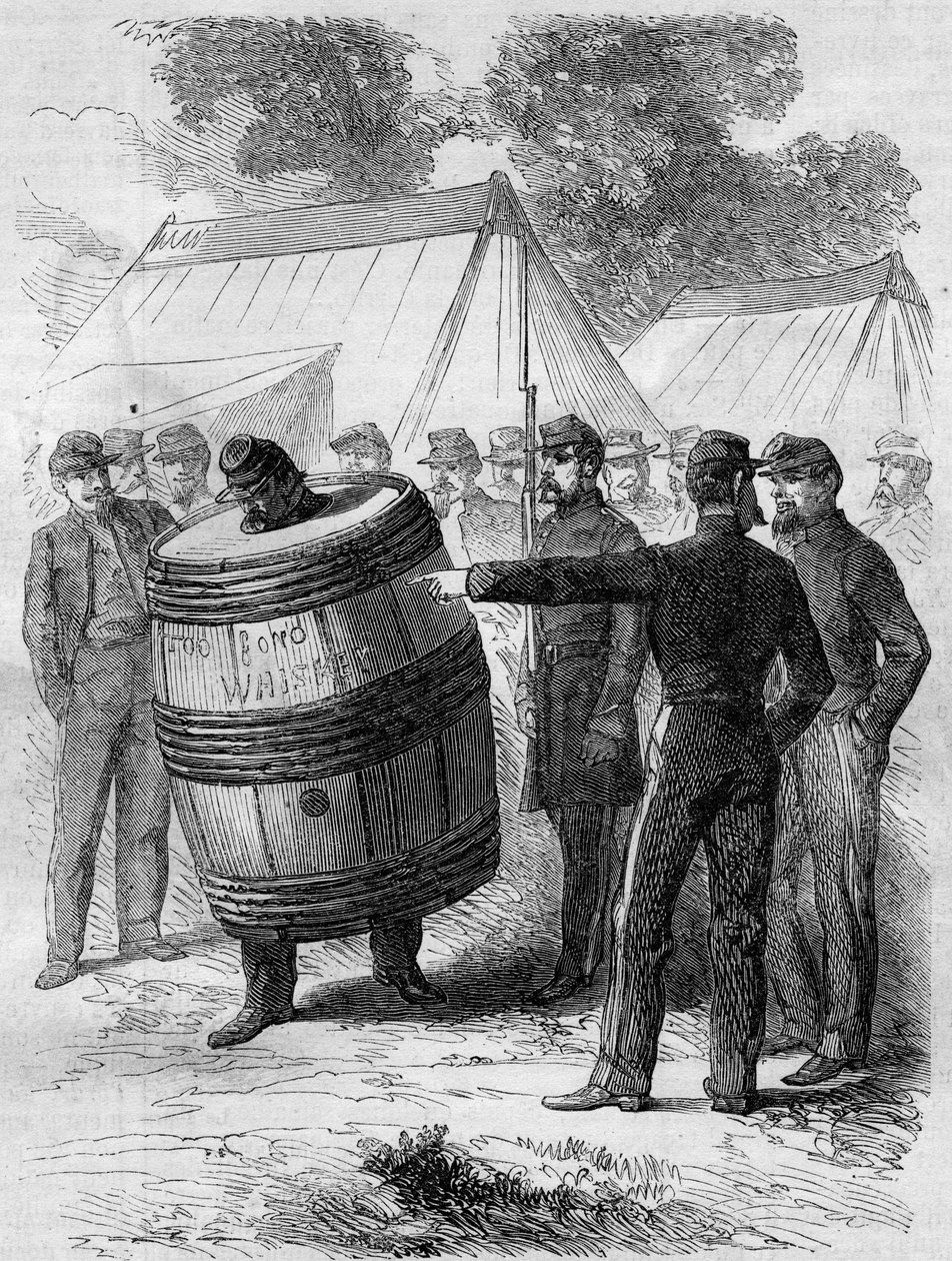 Guerra Civile Americana (1861-1865): punizione di un soldato ubriaco dell
