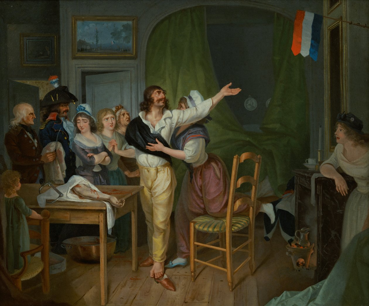 Devozione di un amputato alla patria da French School