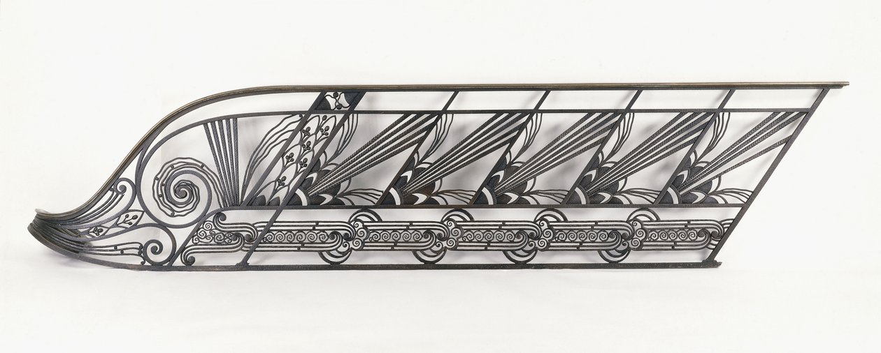 Una balaustra di scala Art Deco progettata da Delion da French School