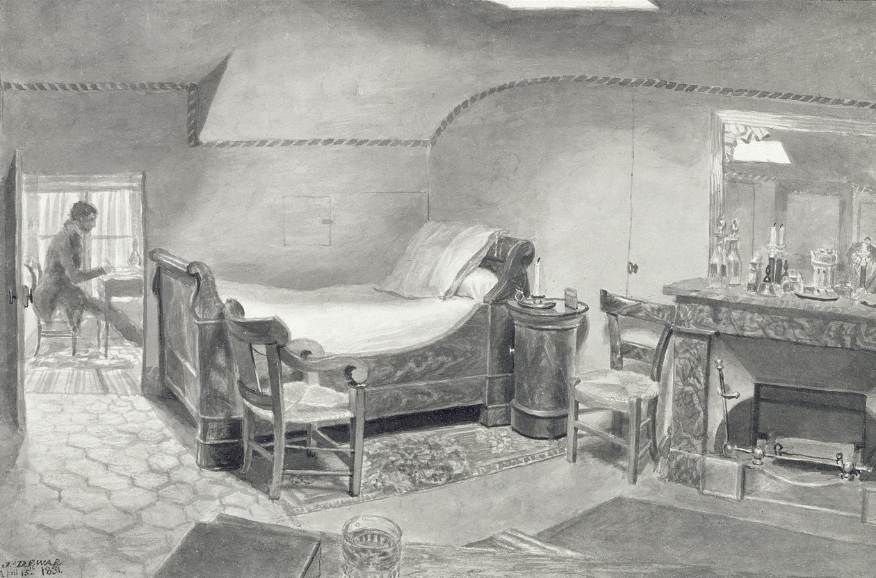 Interno di una soffitta di un artista a Parigi, c.1830 da French School