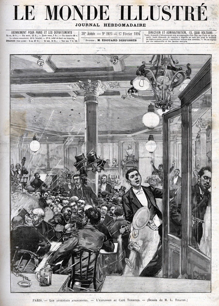Attacchi anarchici a Parigi nel febbraio 1894. L