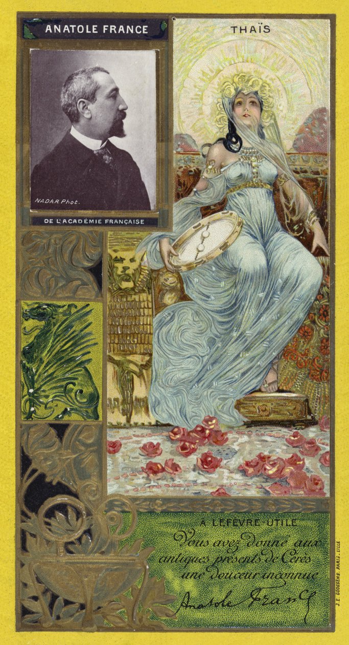 Anatole France, romanziere francese (cromolito) da French School