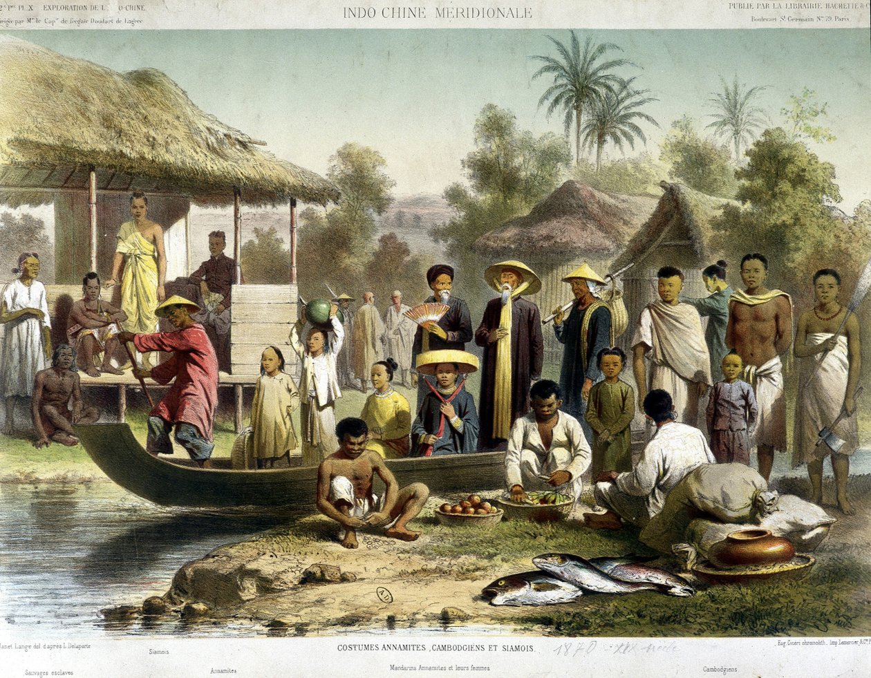Costumi Annamiti, Cambogiani e Siamesi, v.1870 da French School