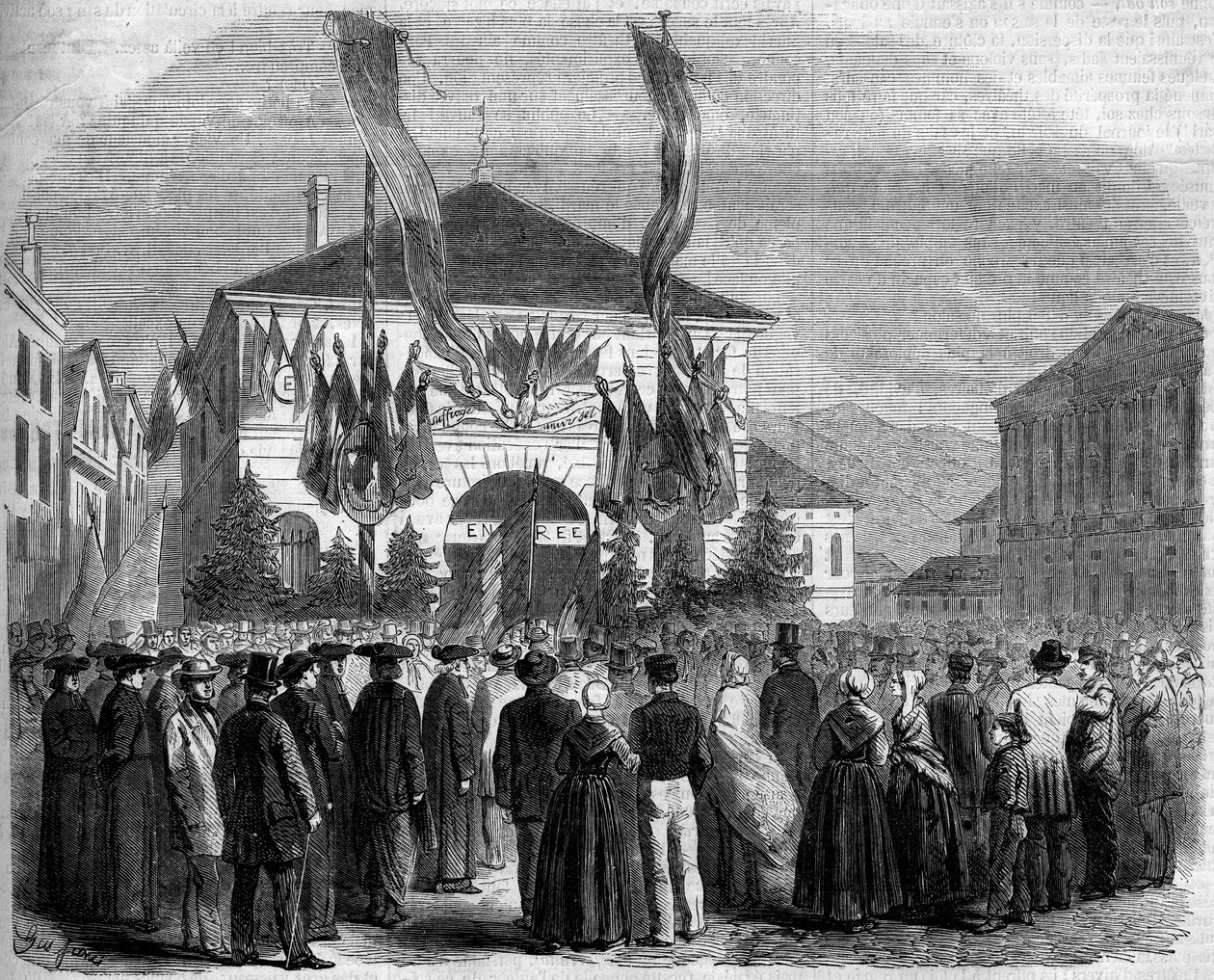 Annessione della Savoia alla Francia, Chambéry, 22 aprile 1860: voto della popolazione sull