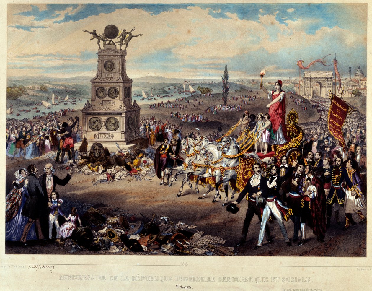 Anniversario della Repubblica Democratica e Sociale: Trionfo della Repubblica da French School