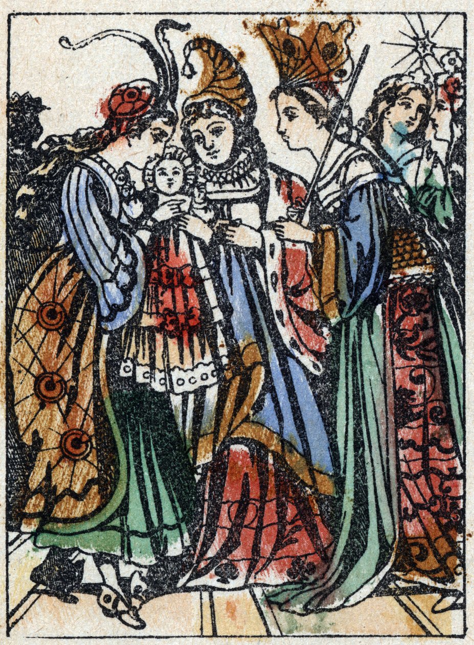 Illustrazione anonima per "La bella addormentata nel bosco", racconto di Charles Perrault (1628-1703), scrittore francese. Incisione su legno di Imaging Pellerin - Epinal, sd. Fine XIX secolo. da French School