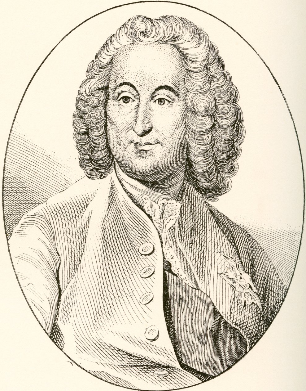 Antoine-Louis Rouillé, conte di Jouy-en-Josas, 1689-1761. Statista francese. Da Les Heures Libres pubblicato nel 1908 da French School