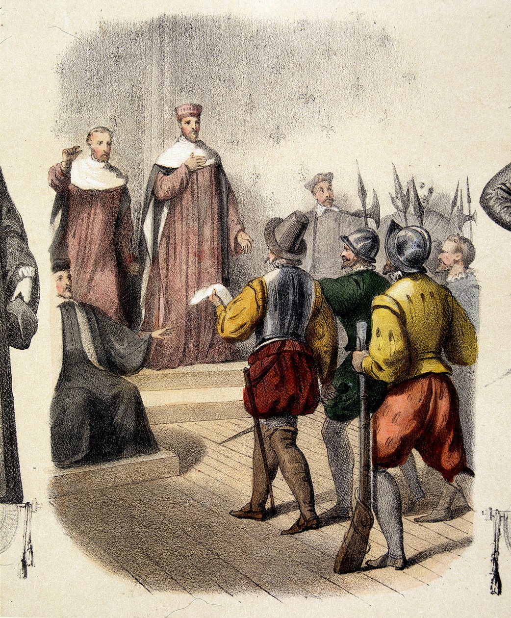 Arresto di Achille de Harley, magistrato francese (1536-1619) da French School