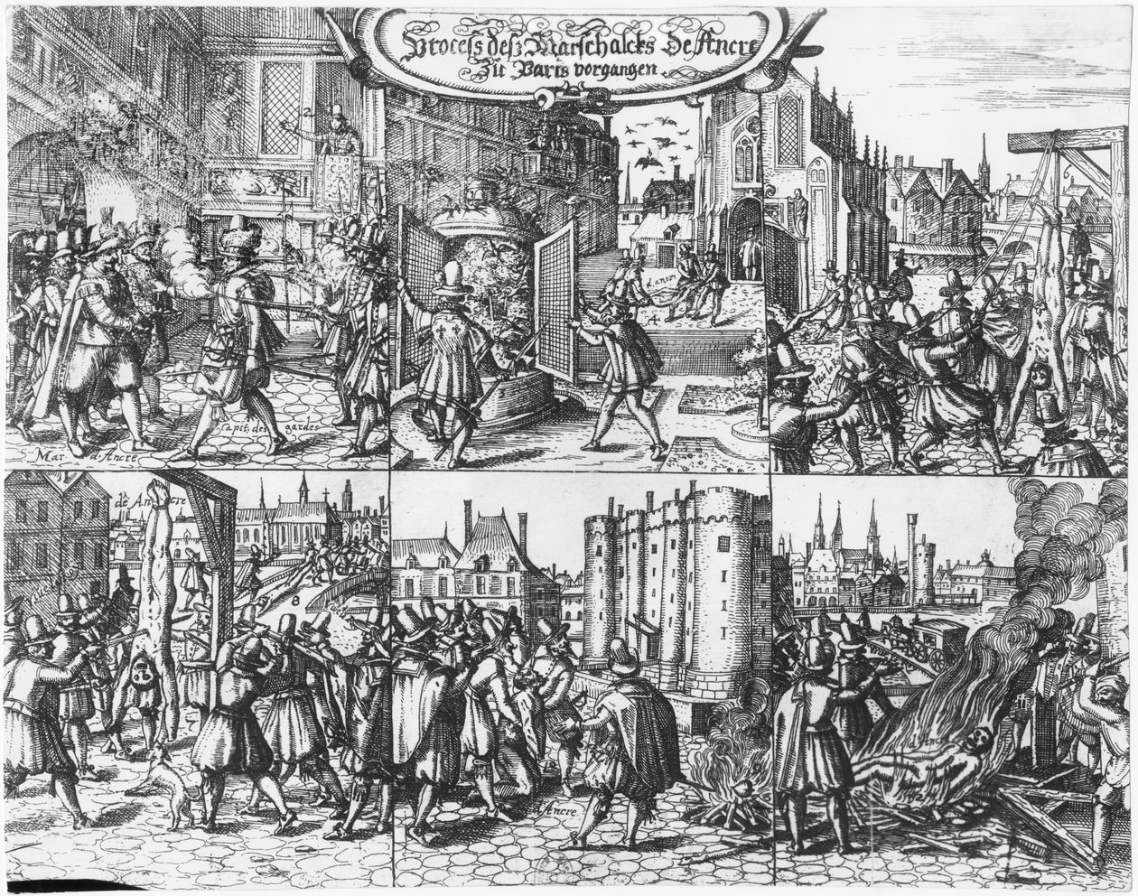 Arresto, processo e tortura di Concino Concini, Marchese e Maresciallo di Ancre, 24 aprile 1617 da French School