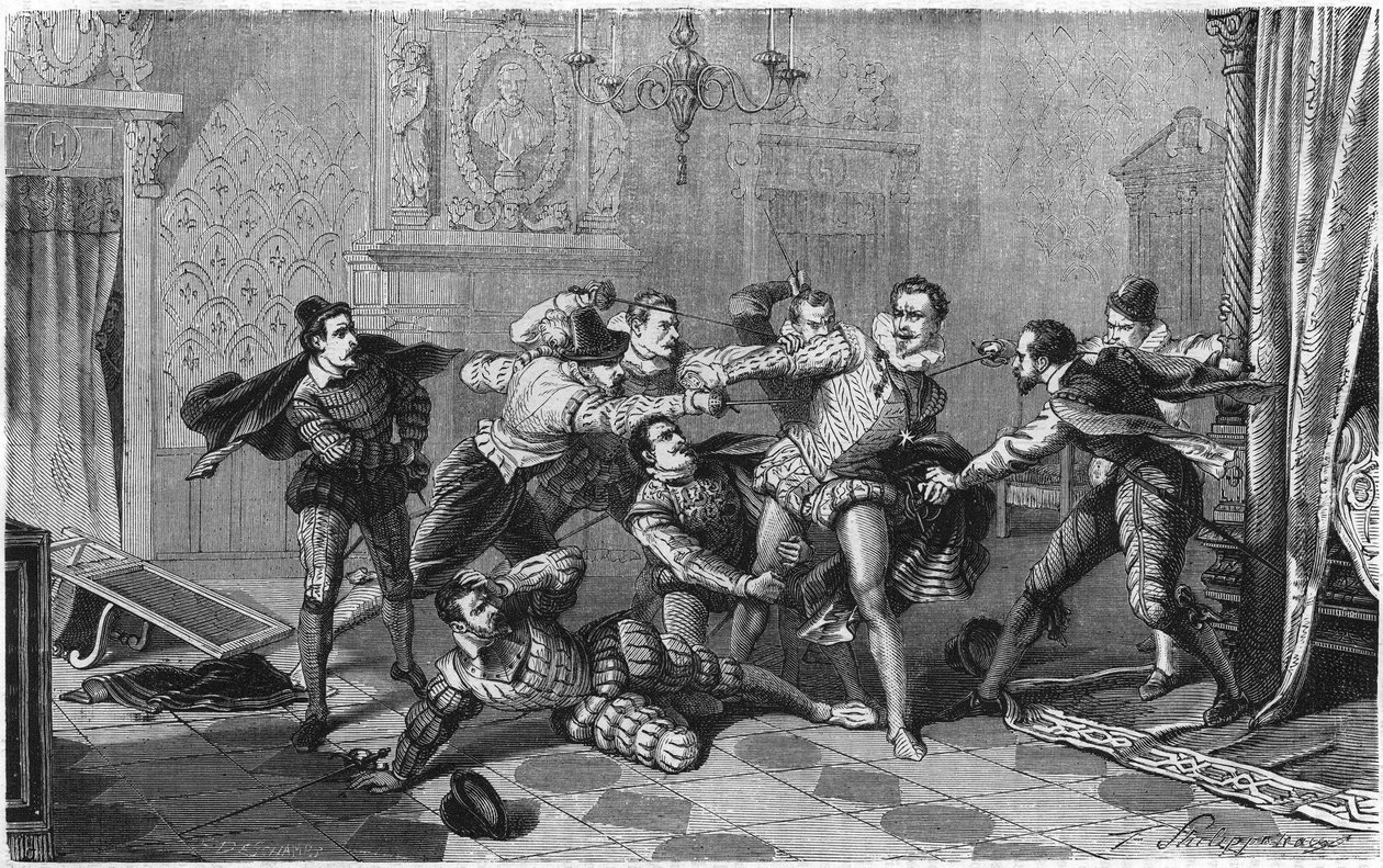 Assassinio di Enrico I di Lorena, Duca di Guisa conosciuto come il Balafré (1550-1588), 23 dicembre da French School