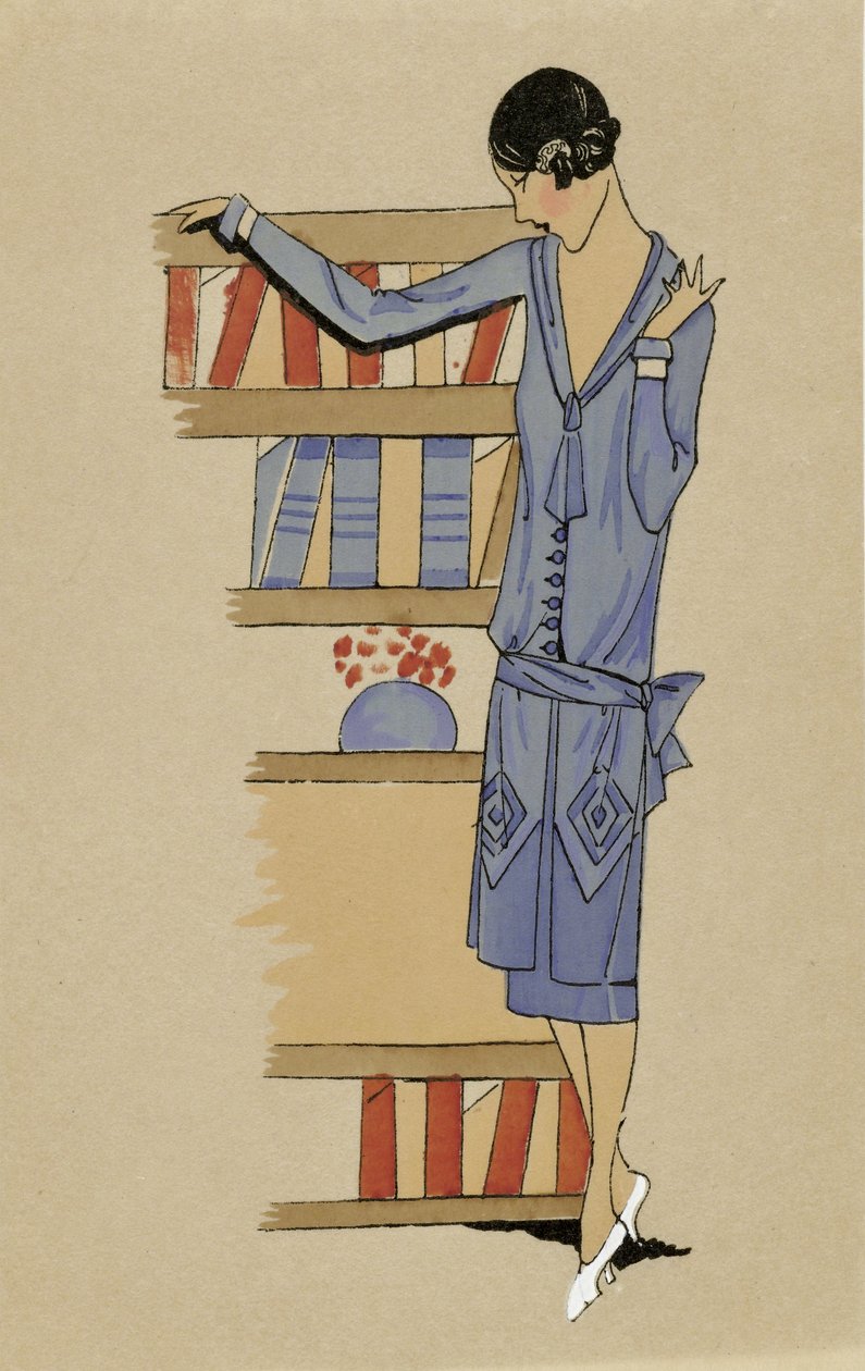 "A casa", da Costumes Parisien, ed. 1925 (stampa a pochoir) da French School