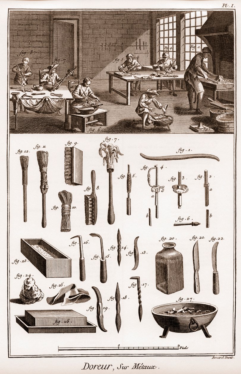 Atelier di un doratore su metalli - 