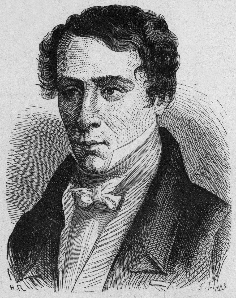 Augustin Fresnel (incisione) da French School