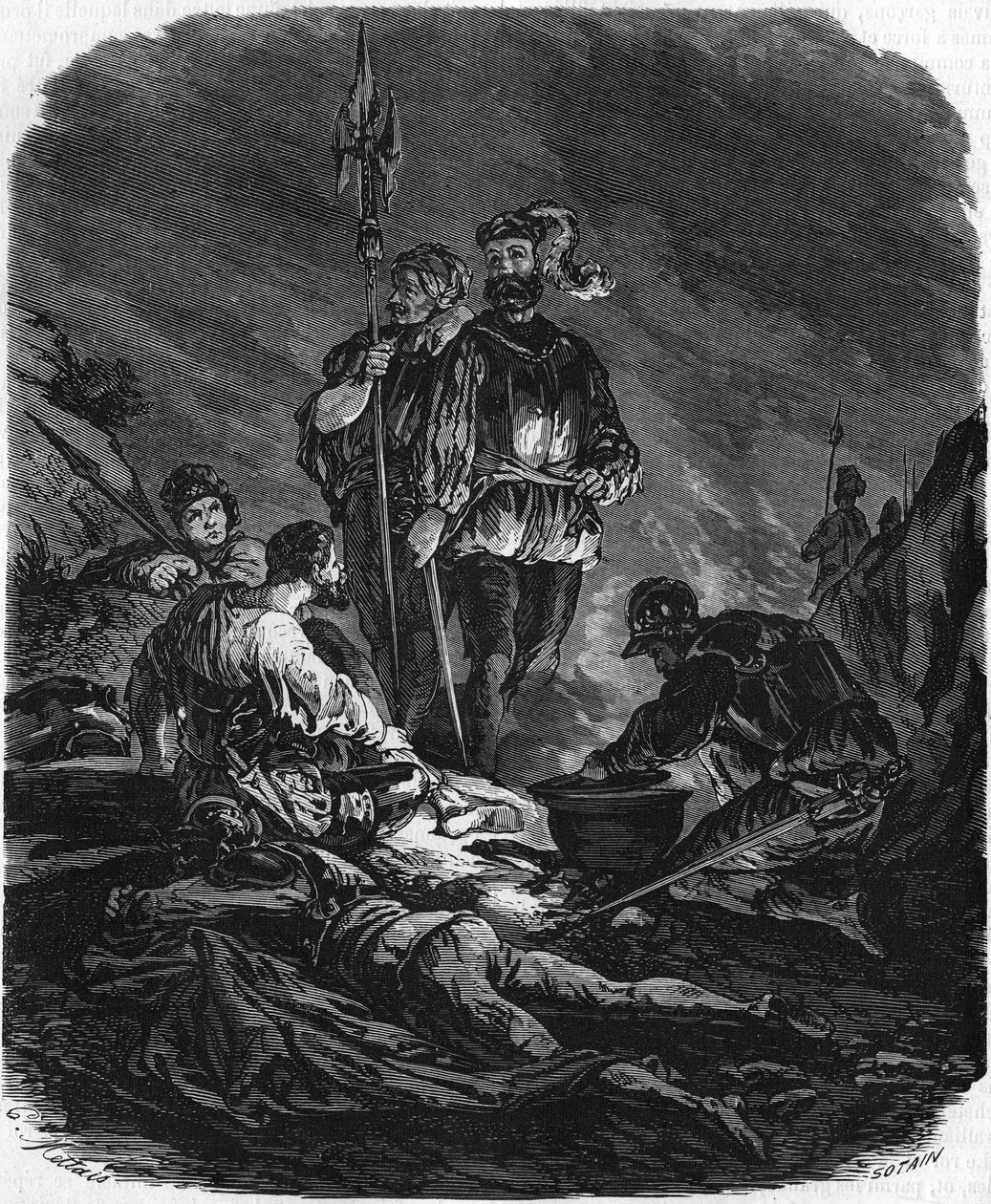 Ragazzi cattivi, saccheggiatori durante le guerre del XVI secolo. In 