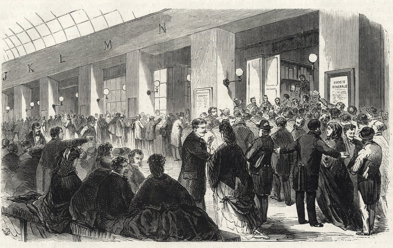 Banque - Societe Generale - emissione di cinque e due franchi - 1871 da French School