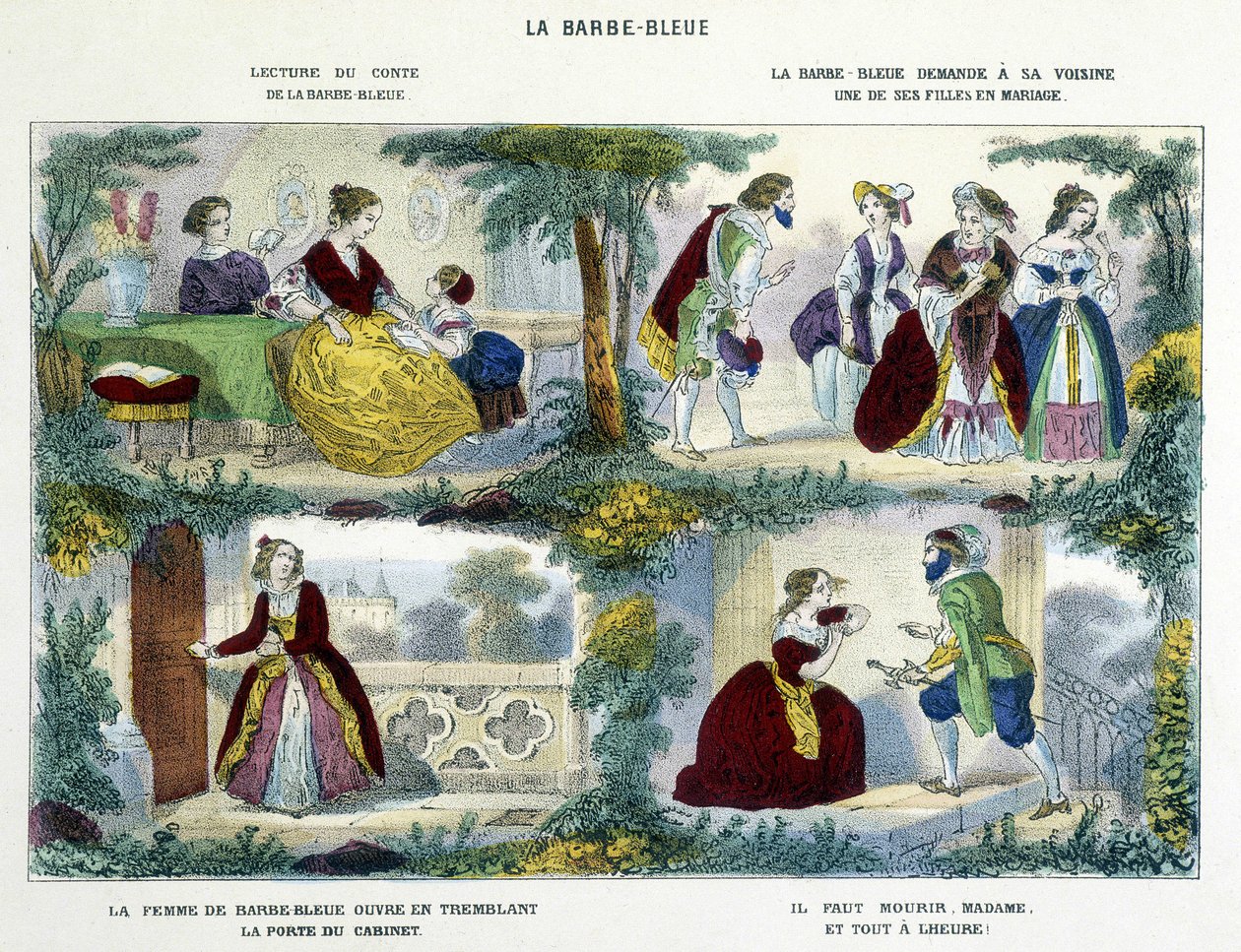 Barbe-Bleue - in “Historiettes naïves et enfantines” di Perrault, ed. Haguenthal da French School