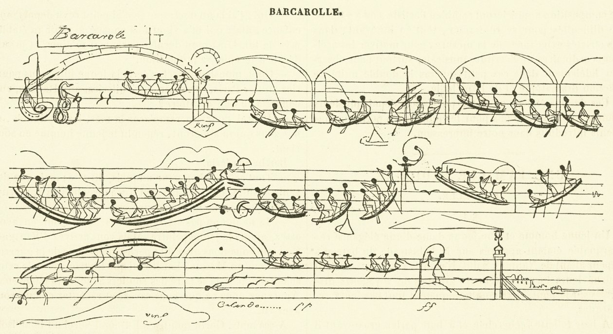 Barcarolle (incisione) da French School