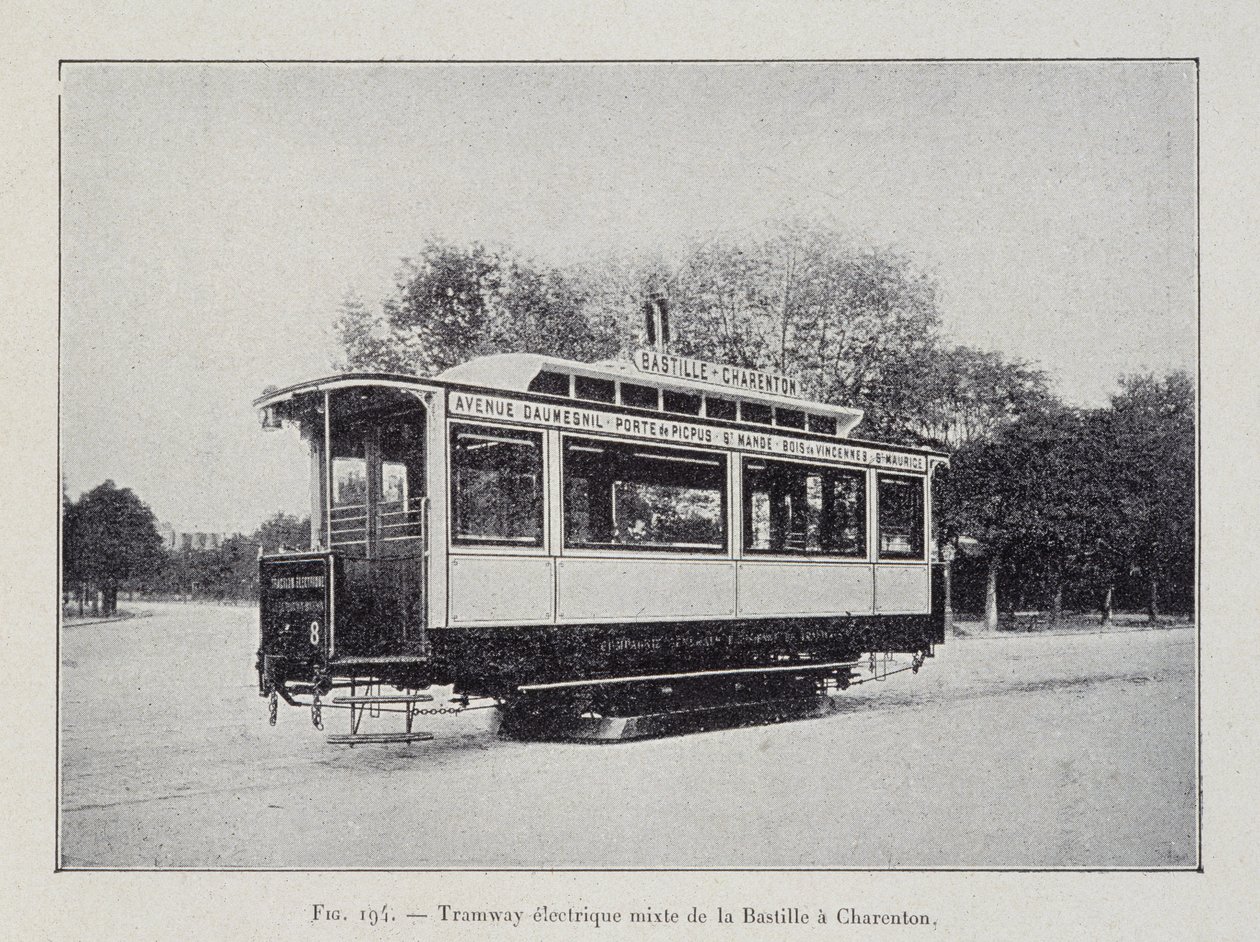Tram elettrico Bastille-Charenton - in "Attraverso l