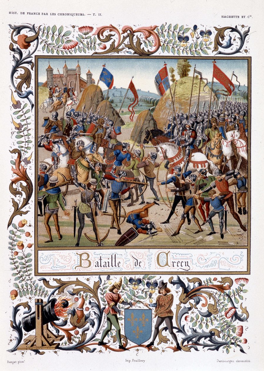 Battaglia di Crécy durante la Guerra dei Cent