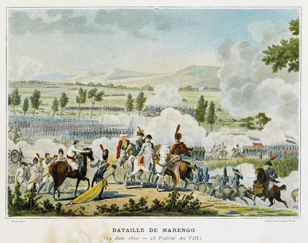 Battaglia di Marengo (Piemonte - Italia) il 14 giugno 1800, durante la quale Bonaparte vinse sugli austriaci da French School