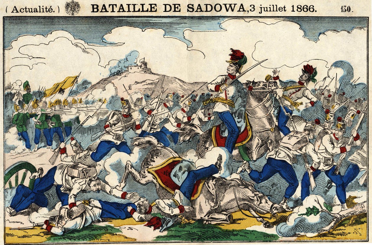 Battaglia di Sadowa il 3 luglio da French School