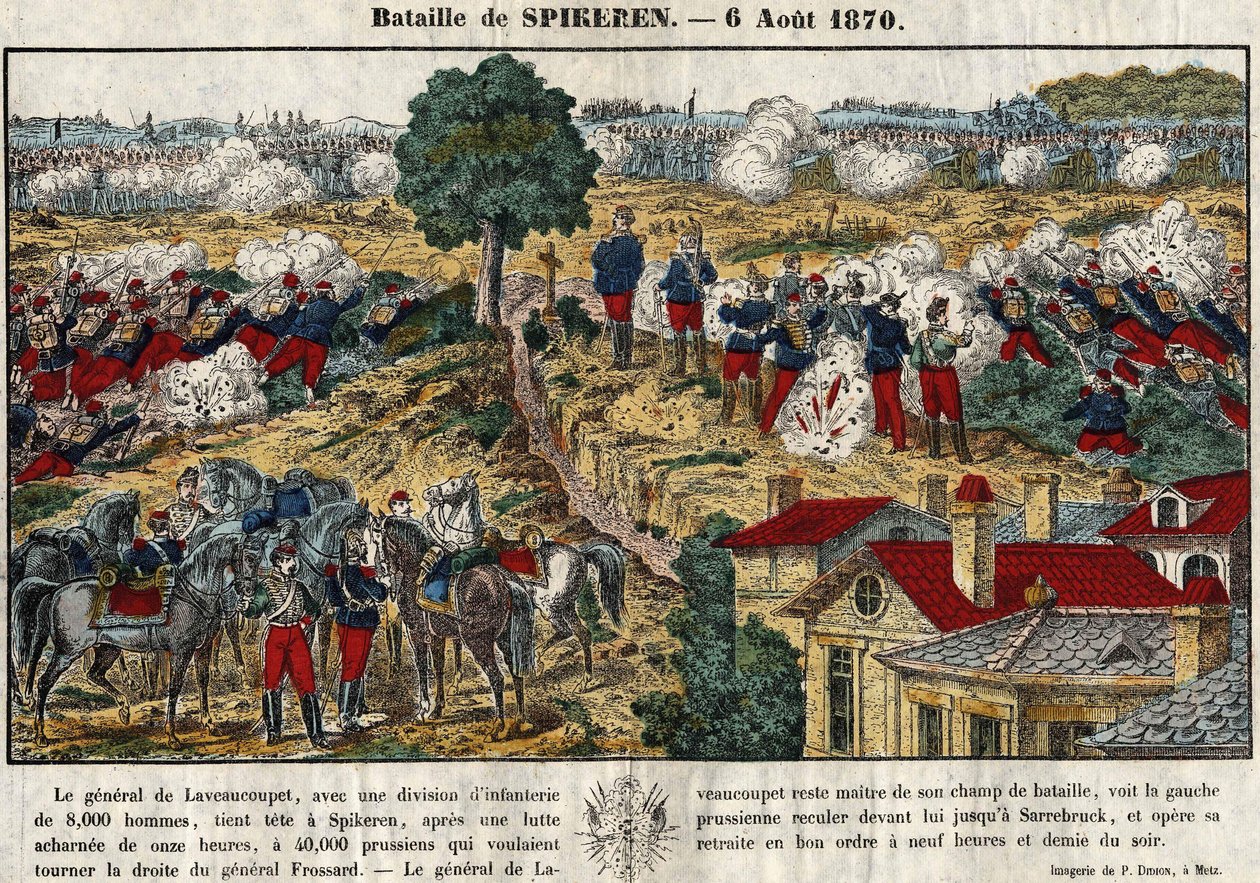 Battaglia di Spicheren il 6 agosto da French School