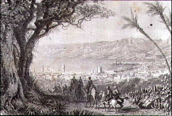 Beirut negli anni 1860 (incisione) da French School