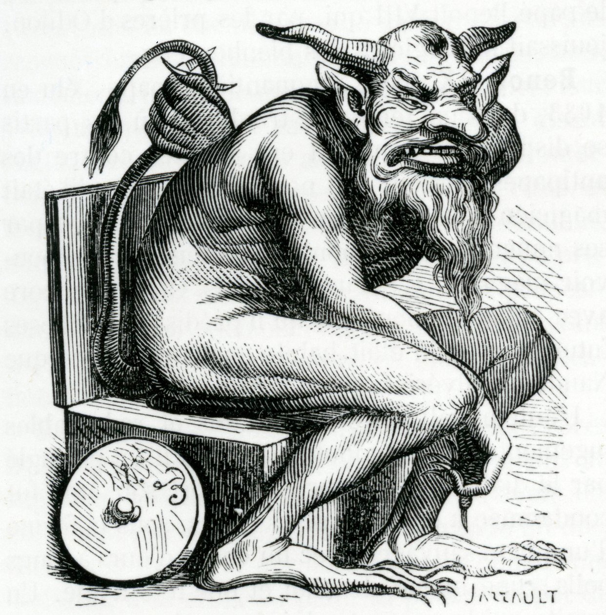 Belphegor, illustrazione dal Dictionnaire Infernal di Jacques Albin Simon Collin de Plancy da French School