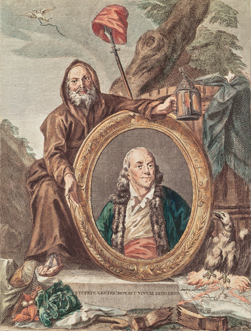 Benjamin Franklin (1706-90) da French School