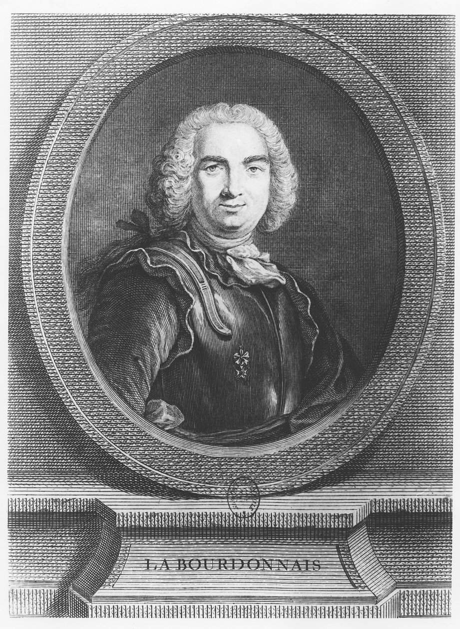 Bertrand François Mahé, Conte di La Bourdonnais (incisione) da French School