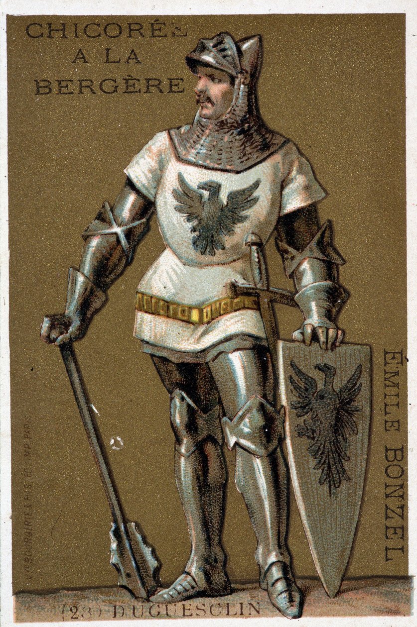 Bertrand du Guesclin (Duguesclin) (ca. 1320-1380). Conestabile di Francia da French School