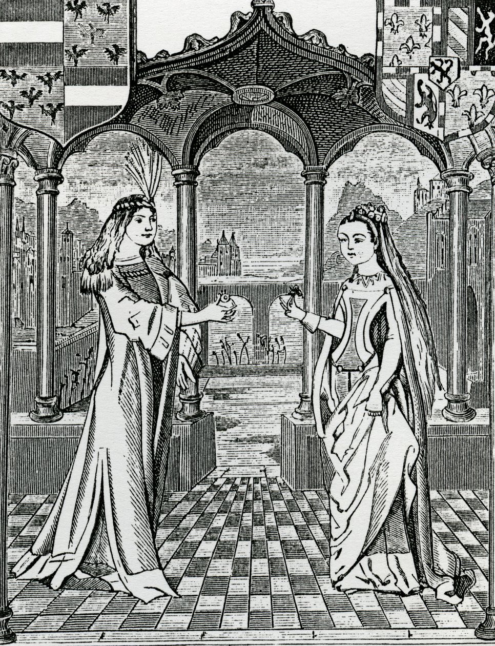 Fidanzamento di Massimiliano I e Maria, duchessa di Borgogna nel 1477, da un