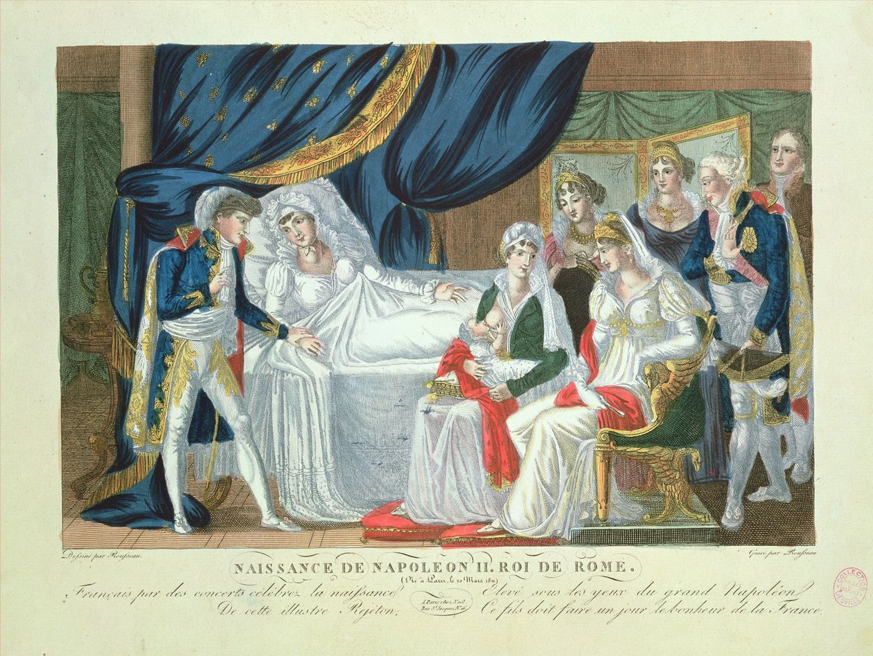 Nascita di Napoleone II, Re di Roma, 20 marzo 1811 da French School