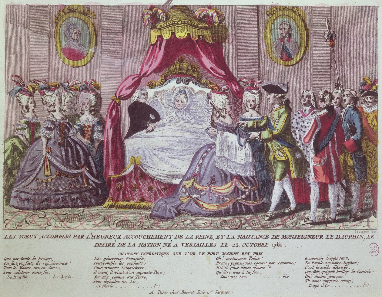 Nascita del Gran Delfino, Louis Joseph (1781-1789) da French School