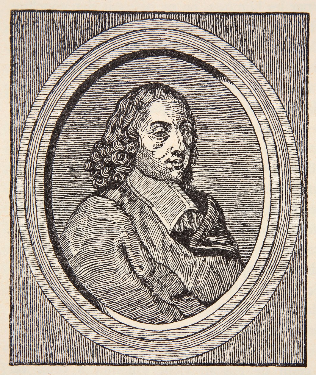 Blaise Pascal, illustrazione da Histoire de la Nation Francaise, Sciences, Volumi I & II, di Gabriel Hanotaux, 1924 da French School
