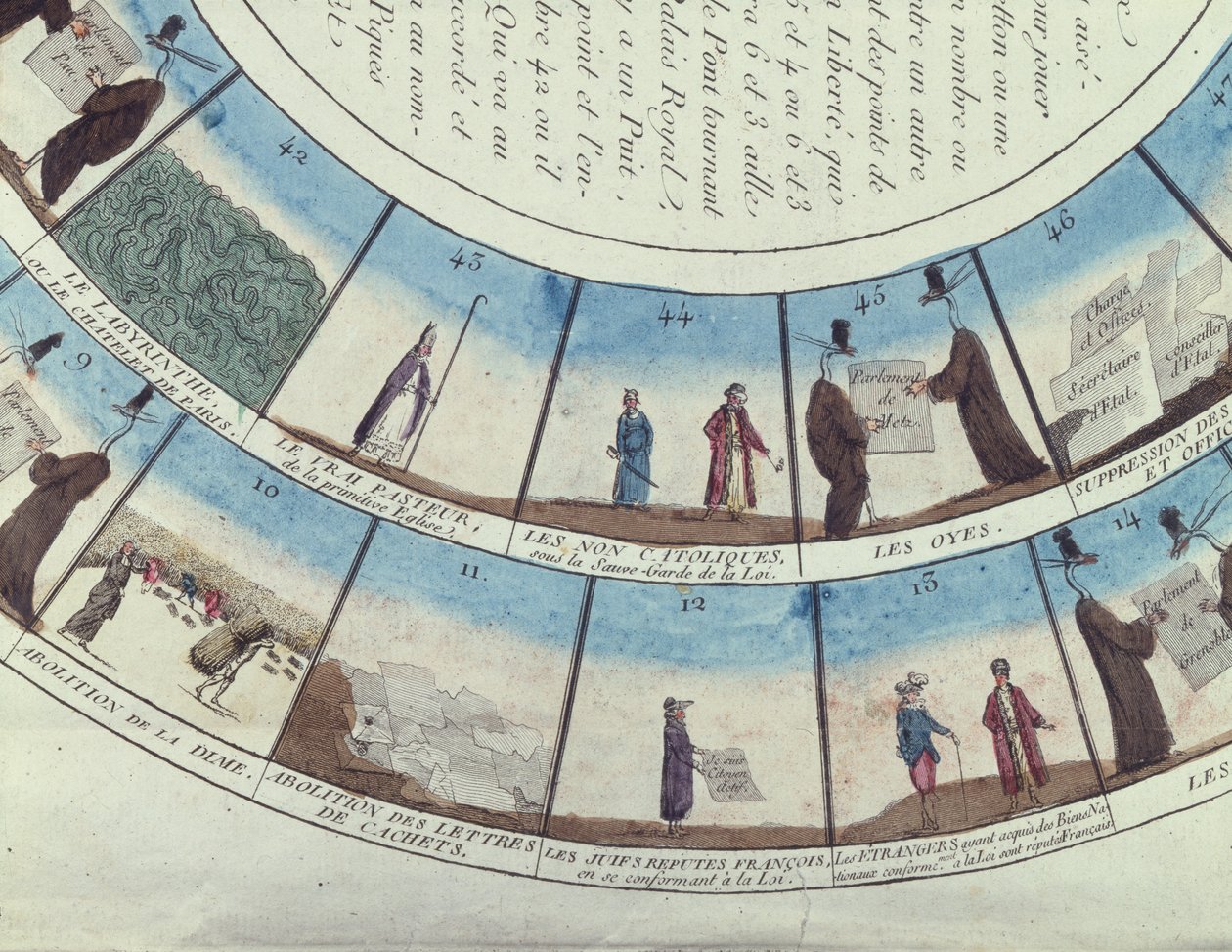 Gioco da tavolo basato sulla Rivoluzione Francese, c.1790 da French School