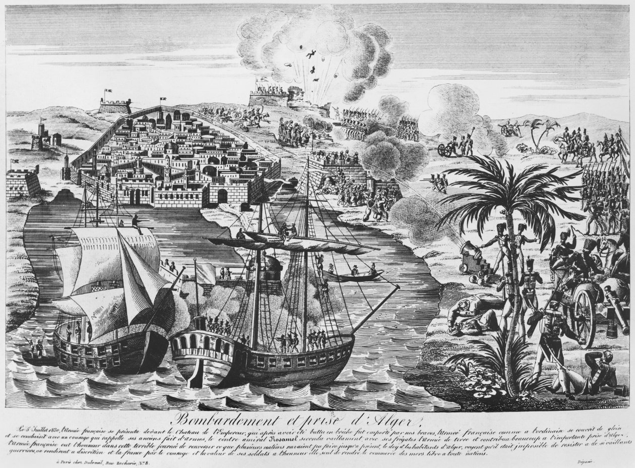 Bombardamento e presa di Algeri il 5 luglio 1830, 1830 da French School