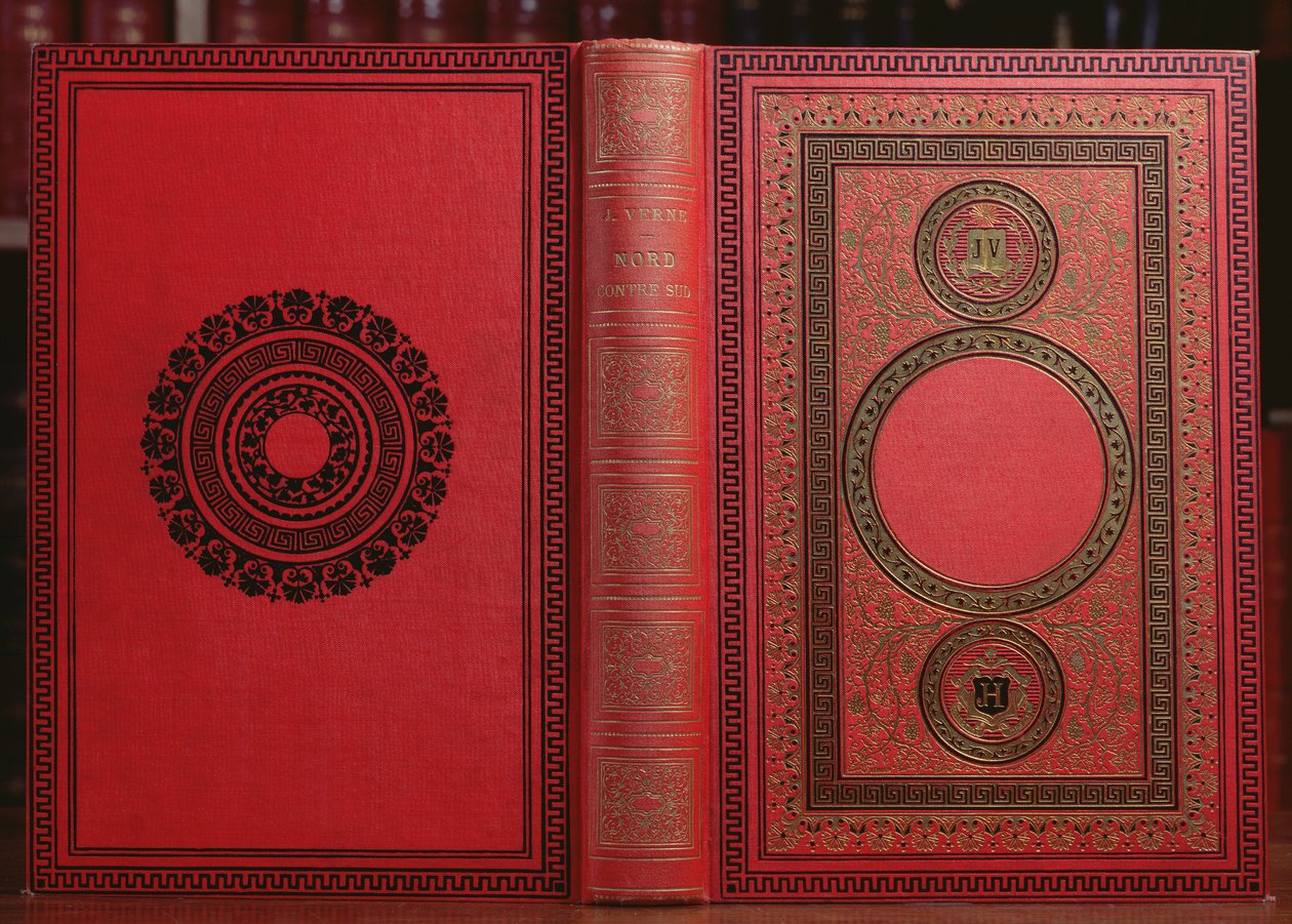 Copertina del libro Nord contro Sud di Jules Verne (1828-1905) da French School