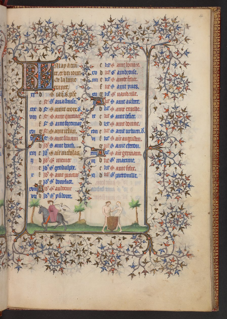 Libro delle Ore, Add MS 32454 f.4r, Francia da French School