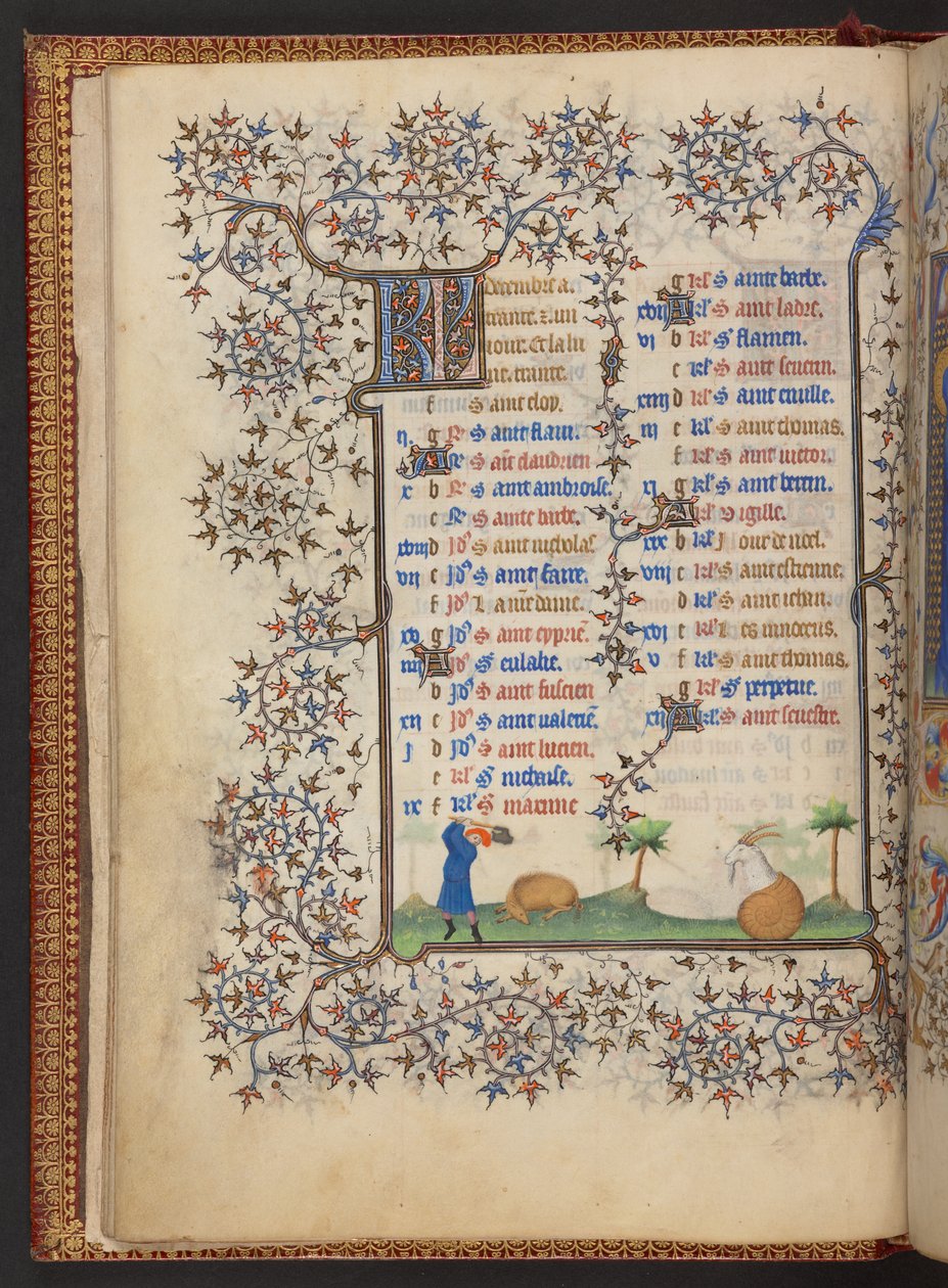 Libro delle Ore, Add MS 32454 f.7v, Francia da French School