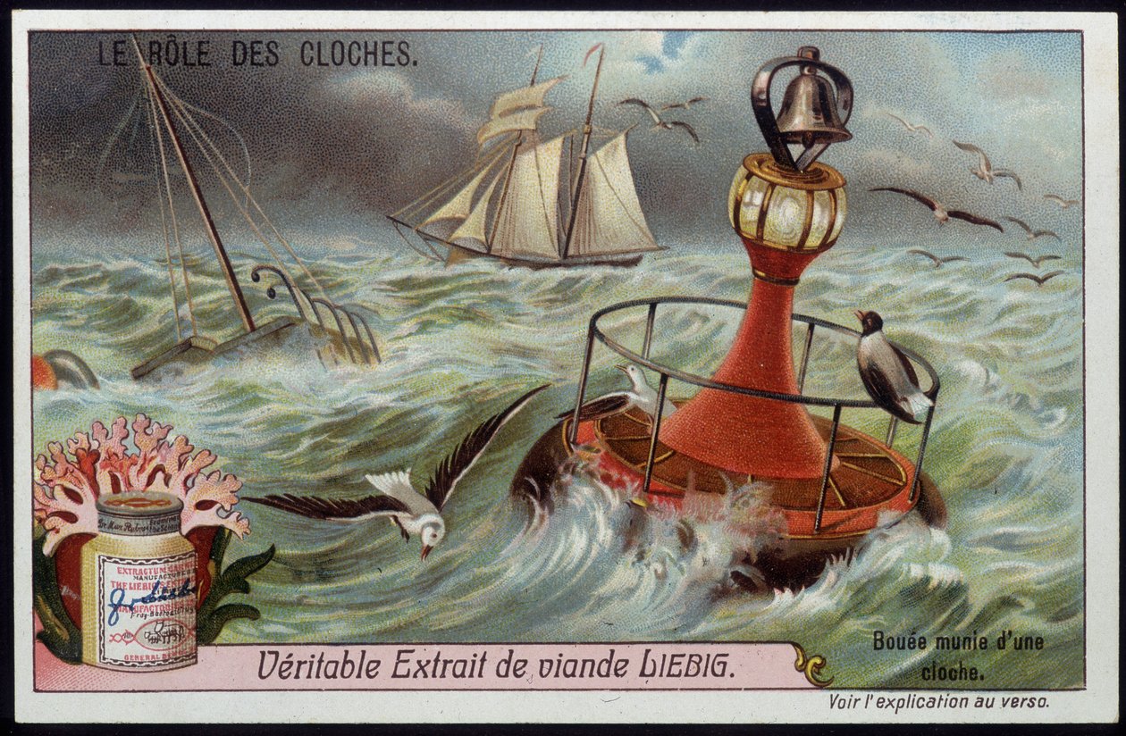 Boa con campana per avvertire le barche - Chromo Liebig da French School