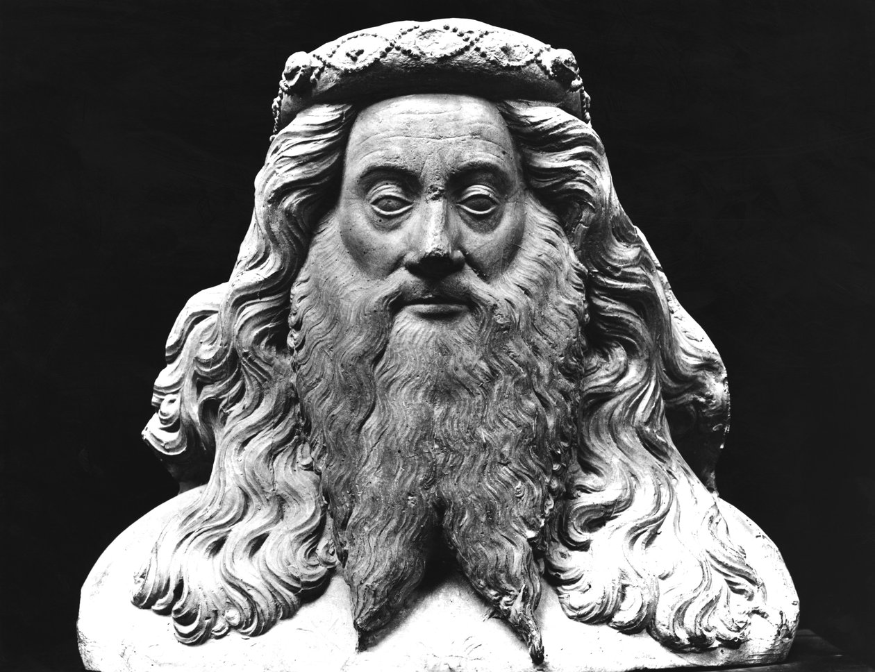 Busto dalla statua funeraria di Jean II de Vienne (m.1435), Signore di Pagny, soprannominato dalla lunga barba, originale del XV secolo da French School
