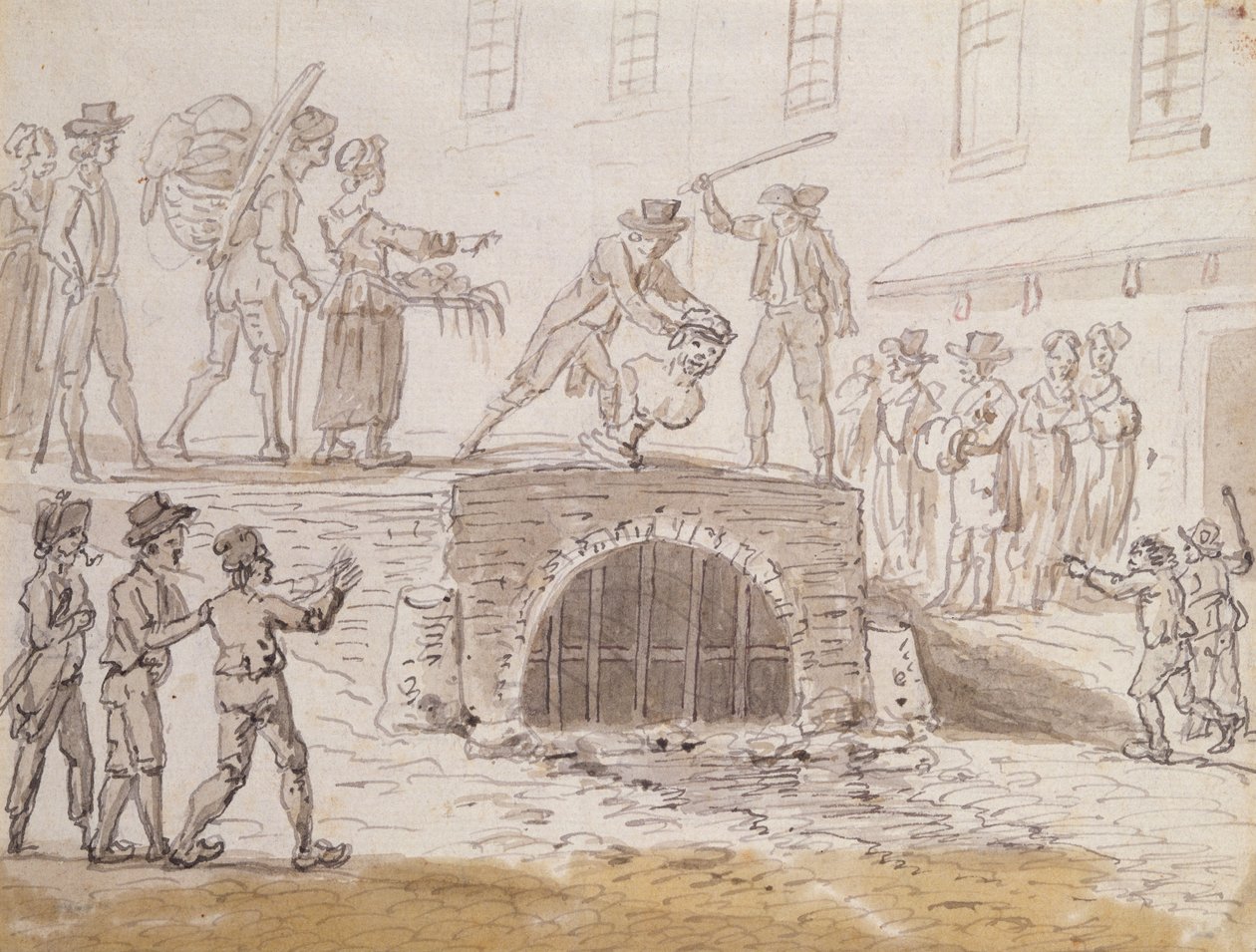 Busto di Marat gettato in una fogna, 5 febbraio 1795 da French School