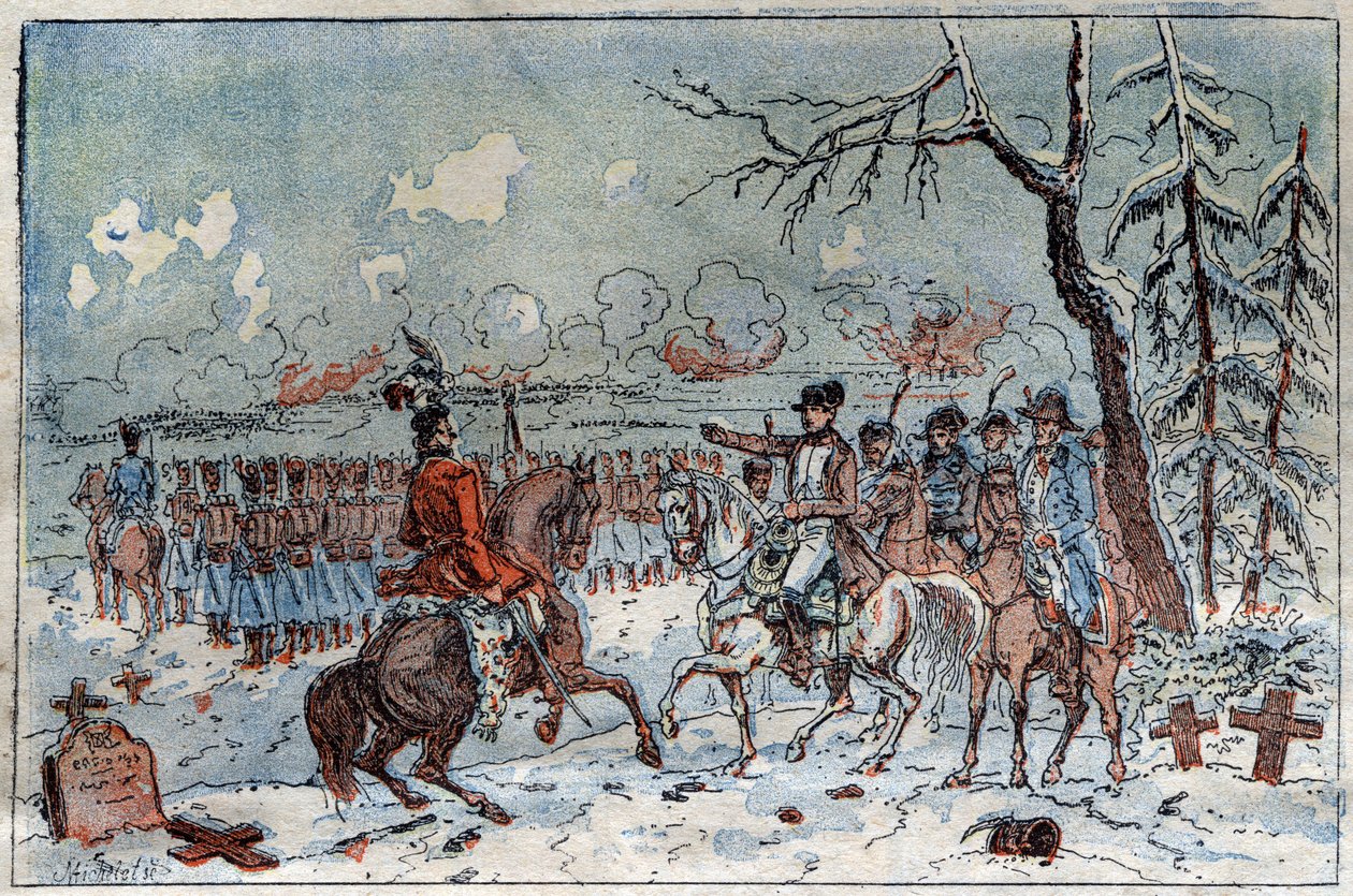 Campagna di Prussia e Polonia (1806-1807): "Napoleone I (1769-1821) sul campo di battaglia di Eylau l