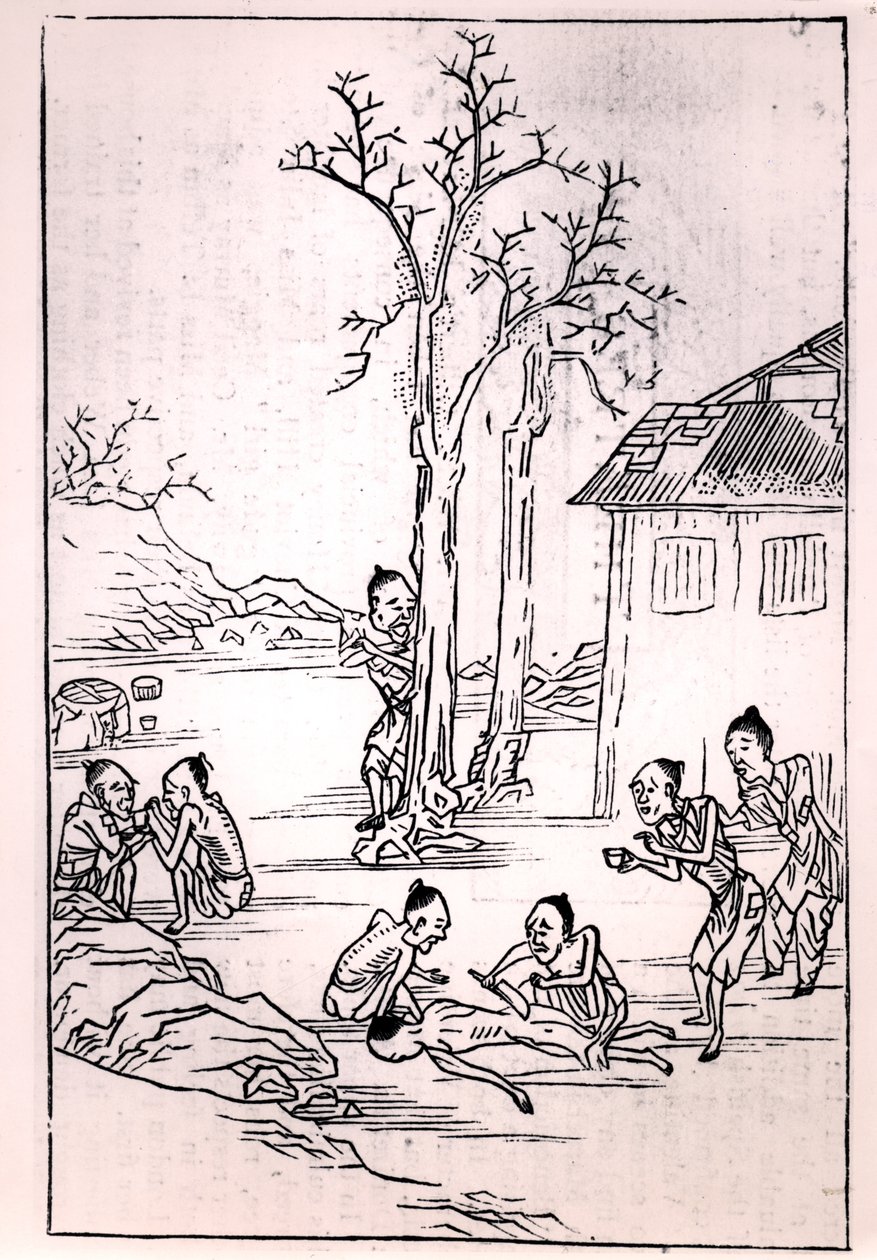 Cannibalismo in Cina, da un disegno cinese, 1870 da French School